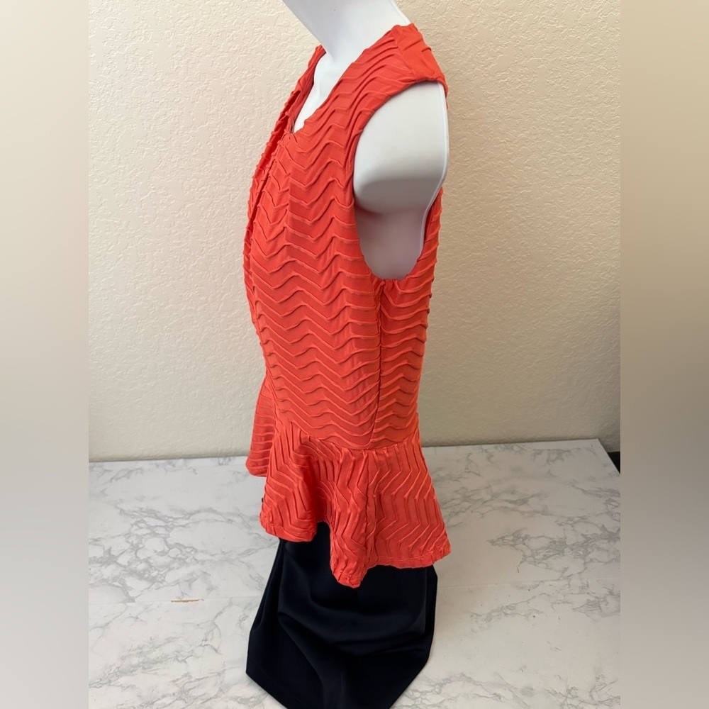 EN FOCUS STUDIO Pullover Dress Skirt Women’s 8 Blue Orange Pleated​​ - Picture 2 of 4
